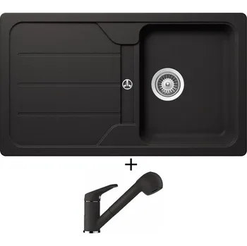 Granitový dřez Granitový dřez SET Schock FORMHAUS D-100 Nero + Schock COSMO 525122 Nero