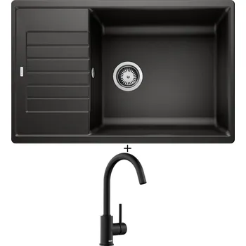 Granitový dřez Granitový dřez SET Blanco ZIA XL 6 S Compact černá 526019 + Blanco MIDA černá matná 526649