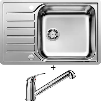 Nerezový dřez Nerezový dřez SET Blanco LANTOS XL 6 S-IF Compact nerez kartáčovaný s excentrem 523140 + Blanco DARAS-S chrom 517731