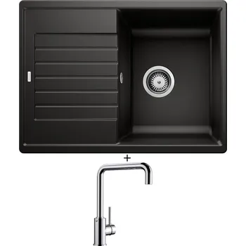 Granitový dřez Granitový dřez SET Blanco ZIA 45 S Compact černá 526009 + Blanco MILI chrom 519413