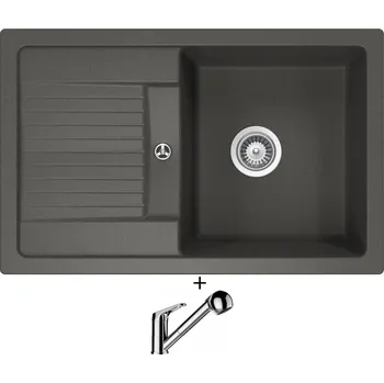 Granitový dřez Granitový dřez SET Schock LIMA D-100S Asphalt + Schock COSMO 525122 chrom