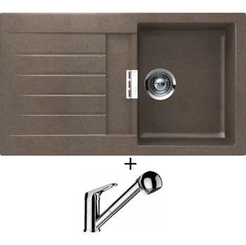Granitový dřez Granitový dřez SET Schock SIGNUS D-100 Bronze + Schock COSMO 525122 chrom