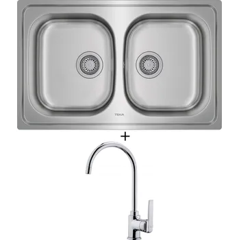 Nerezový dřez Nerezový dřez SET Teka UNIVERSE 80 T-XN 2B X nerez + Teka IN 995 CR chrom