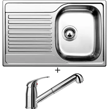 Nerezový dřez Nerezový dřez SET Blanco TIPO 45 S Compact nerez přírodní lesk 513441 + Blanco DARAS-S chrom 517731