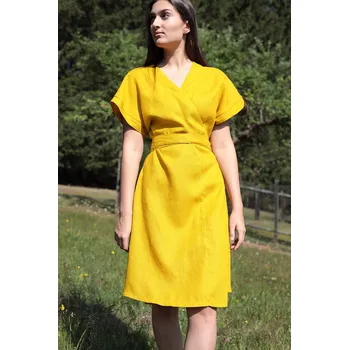 Dámské šaty Lotika Krátké autorské šaty ze 100% lnu 1025670