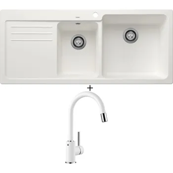 Granitový dřez Granitový dřez SET Blanco NAYA 8 S bílá 525783 + Blanco MIDA-S bílá 521457