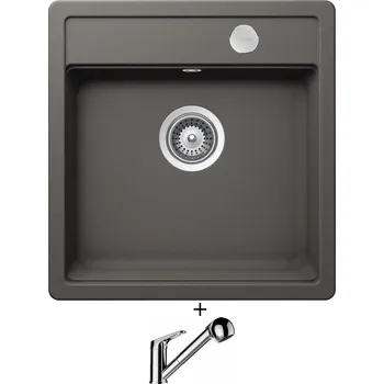 Granitový dřez Granitový dřez SET Schock MONO N-100S Silverstone + Schock COSMO 525122 chrom