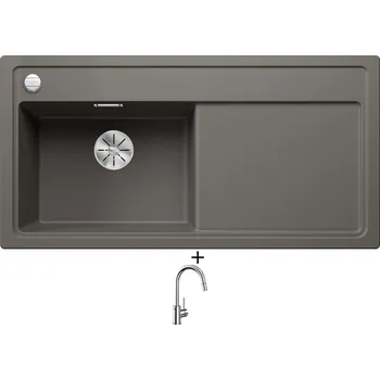 Granitový dřez Granitový dřez SET Blanco ZENAR XL 6 S šedá vulkán 527370 + Blanco MIDA-S chrom 521454