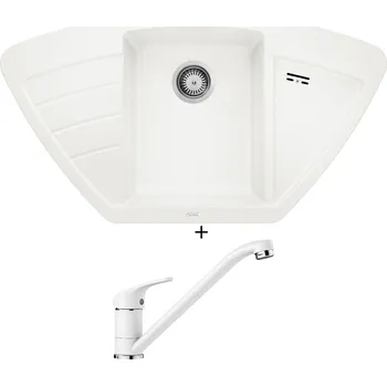 Granitový dřez Granitový dřez SET Blanco ZIA 9 E bílá 514758 + Blanco DARAS bílá 517724