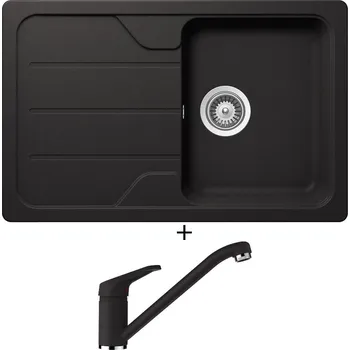 Granitový dřez Granitový dřez SET Schock FORMHAUS D-100S Nero + Schock COSMO 525001 Nero
