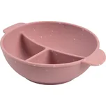 Canpol babies Silikonová dělená miska s přísavkou Dots 360 ml růžová