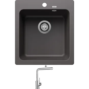 Granitový dřez Granitový dřez SET Blanco NAYA 45 šedá skála 525223 + Blanco MILA chrom 519414