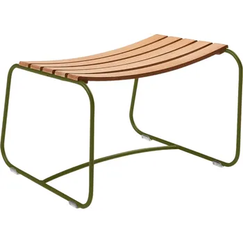 Zahradní pohovka Zelená dřevěná podnožka Fermob Surprising - odstín pesto