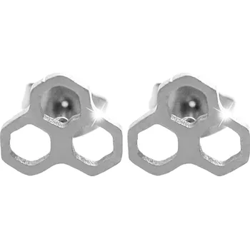 Náušnice JSB bijoux s.r.o. Ocelové náušnice puzety včelí plástev bez krystalů