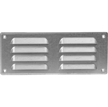 Ventishop KVMp 260x105 kovová hranatá větrací mřížka se síťkou, pozink. ocel