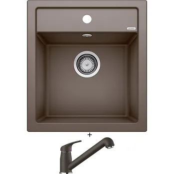 Kuchyňský dřez Granitový dřez SET Blanco DALAGO 45 kávová + Blanco DARAS-S kávová 517740