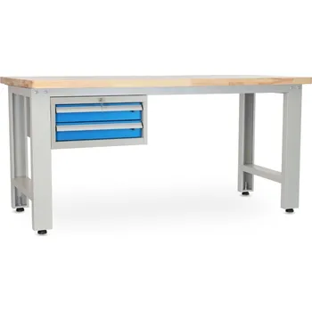 Dílenský stůl Dílenský stůl Solid OAK-20, 180 cm, závěsný box, dub