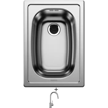 Nerezový dřez Nerezový dřez SET Blanco TOP EE 3 x 4 nerez přírodní lesk 501067 + Blanco MIDA-S chrom 521454