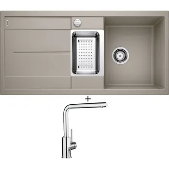 Granitový dřez Granitový dřez SET Blanco METRA 6 S tartufo s excentrem 517354 + Blanco MILA chrom 519414