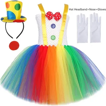 Karnevalový kostým Dětský kostým klauna s tutu sukní - 07,2 roky