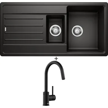 Granitový dřez Granitový dřez SET Blanco LEGRA 6 S černá 526086 + Blanco MIDA-S černá matná 526653