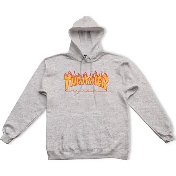 Pánská mikina Thrasher mikina Flame Hoody Grey L