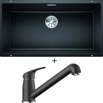 Granitový dřez Dřez pod desku SET Blanco SUBLINE 800 U antracit 523141 + Blanco DARAS-S antracit 517732