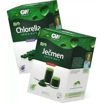 Green Ways Ječmen 300 g + Chlorella 330 g - 1320 tbl. (Trávení, Cholesterol, Detox)