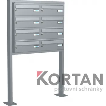 Železářství Poštovní schránka B-015 - volně stojící ve stojanu z JPU profilu - lakovaná RAL 9016 - dopravní bílá