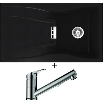 Granitový dřez Granitový dřez SET Schock WATERFALL D-100 Puro + Schock EVINAS 577120 nerez