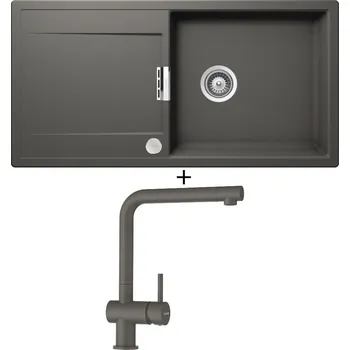 Granitový dřez Granitový dřez SET Schock MONO D-100L Silverstone + Schock EPOS 540027 Silverstone