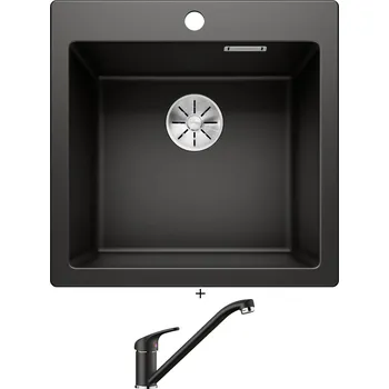 Granitový dřez Granitový dřez SET Blanco PLEON 5 černá 525951 + Blanco DARAS černá 526152