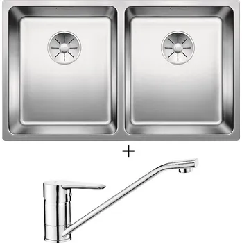 Nerezový dřez Nerezový dřez SET Blanco ANDANO 340/340-IF nerez hedvábný lesk 522981 + Deante CORIO BFC 060M chrom
