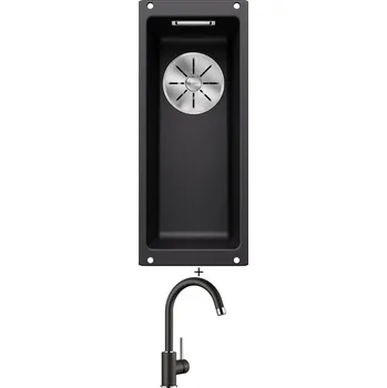 Kuchyňský dřez Dřez pod desku SET Blanco SUBLINE 160-U černá 525981 + Blanco MIDA černá 526145