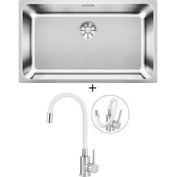 Nerezový dřez Nerezový dřez SET Blanco SOLIS 700-IF nerez kartáčovaný 526126 + Deante NEO LUNO BOC W720 nerez