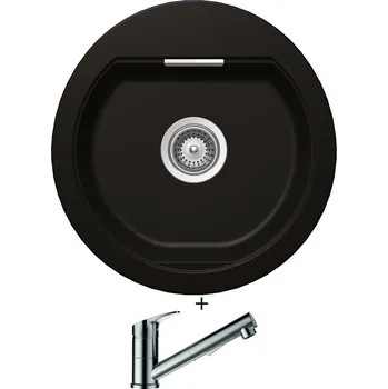 Granitový dřez Granitový dřez SET Schock MONO R-100 Night + Schock EVINAS 577120 nerez