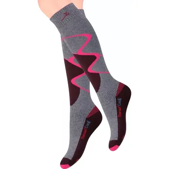 Dámská móda Dámské lyžařské ponožky STEVEN 010/933 Barva/Velikost: bordo (vínová) / 36/38