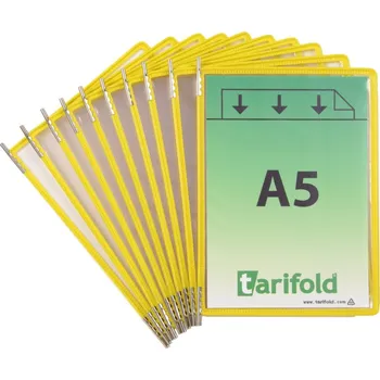 tarifold kapsy s úchyty, A5 na výšku, otevřené shora, žluté - 10 ks