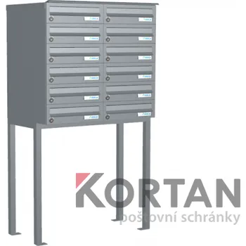 Poštovní schránka Poštovní schránka B-019 - volně stojící na podnoži z JPU profilu - lakovaná RAL 7016 - antracit