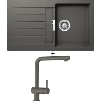 Granitový dřez Granitový dřez SET Schock SIGNUS D-100 Silverstone + Schock EPOS 540127 Silverstone