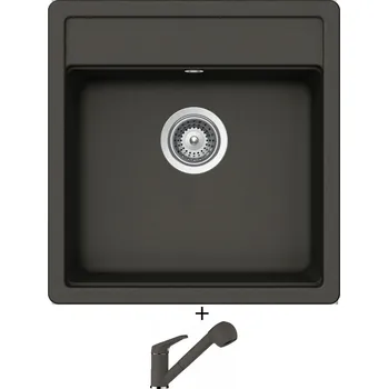 Granitový dřez Granitový dřez SET Schock NEMO N-100S Asphalt + Schock COSMO 525122 Asphalt