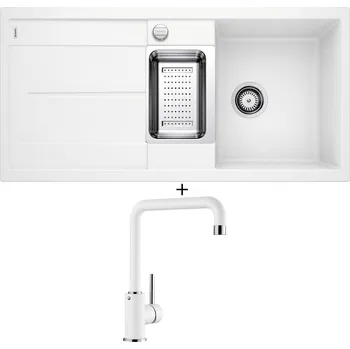 Granitový dřez Granitový dřez SET Blanco METRA 6 S bílá s excentrem 513046 + Blanco MILI bílá 523107
