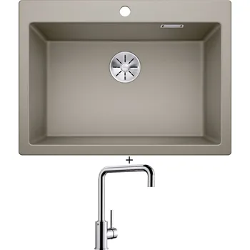 Granitový dřez Granitový dřez SET Blanco PLEON 8 tartufo 523050 + Blanco MILI chrom 519413