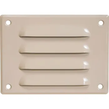 Ventishop KVMbz 140x105 kovová hranatá větrací mřížka se síťkou, béžová
