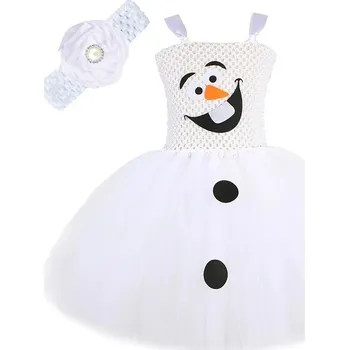 Karnevalový kostým Dětský kostým Olafa s tylovou sukní - Šaty s čelenkou,7 let