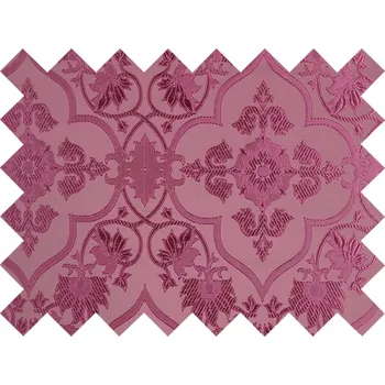 HEDVA ČESKÝ BROKÁT Vzorek brokátu 5x10cm 50749 TRNOVÁ KORUNA růžová