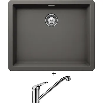 Granitový dřez Granitový dřez SET Schock GREENWICH N-100L Silverstone + Schock COSMO 525001 chrom