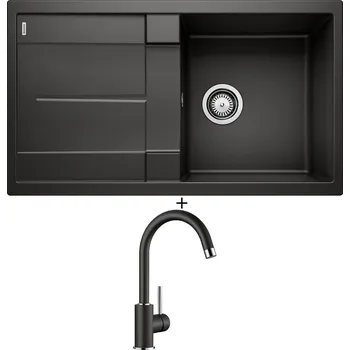 Granitový dřez SET Blanco METRA 5 S černá 525919 + Blanco MIDA černá 526145