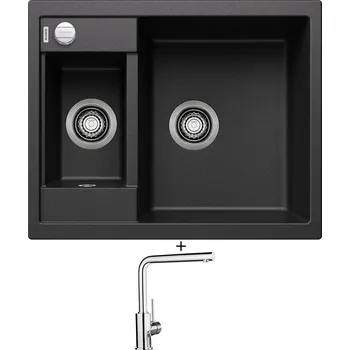 Granitový dřez Granitový dřez SET Blanco METRA 6 antracit s excentrem 516165 + Blanco MILA chrom 519414