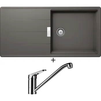 Granitový dřez Granitový dřez SET Schock TIA D-100L Silverstone + Schock COSMO 525001 chrom